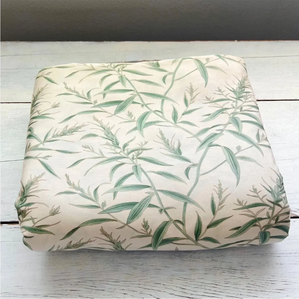 Ralph Lauren Desert Plains Perennial KING Duvet Cover Sateen Vintage Cream Green